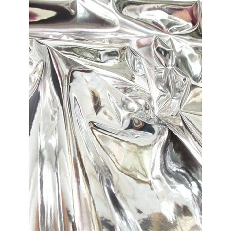 mirror metallic silver vinyl fabric|Mirror Vinyl Fabric .